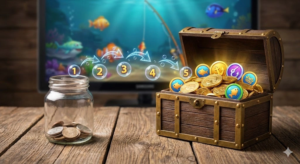 Vốn nhỏ thành hũ lớn trong Bắn Cá: Quy trình 5 bước dành cho người mới cùng Kubet Kubet77 Kubet88 Kubet11